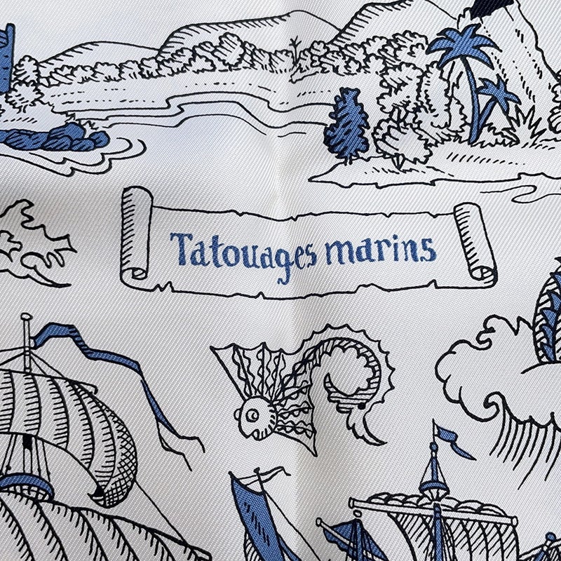 エルメス スカーフ カレ70 クルーテ 船乗りのタトゥー・バンダナ Tatouages Marins Bandana 2026年春夏