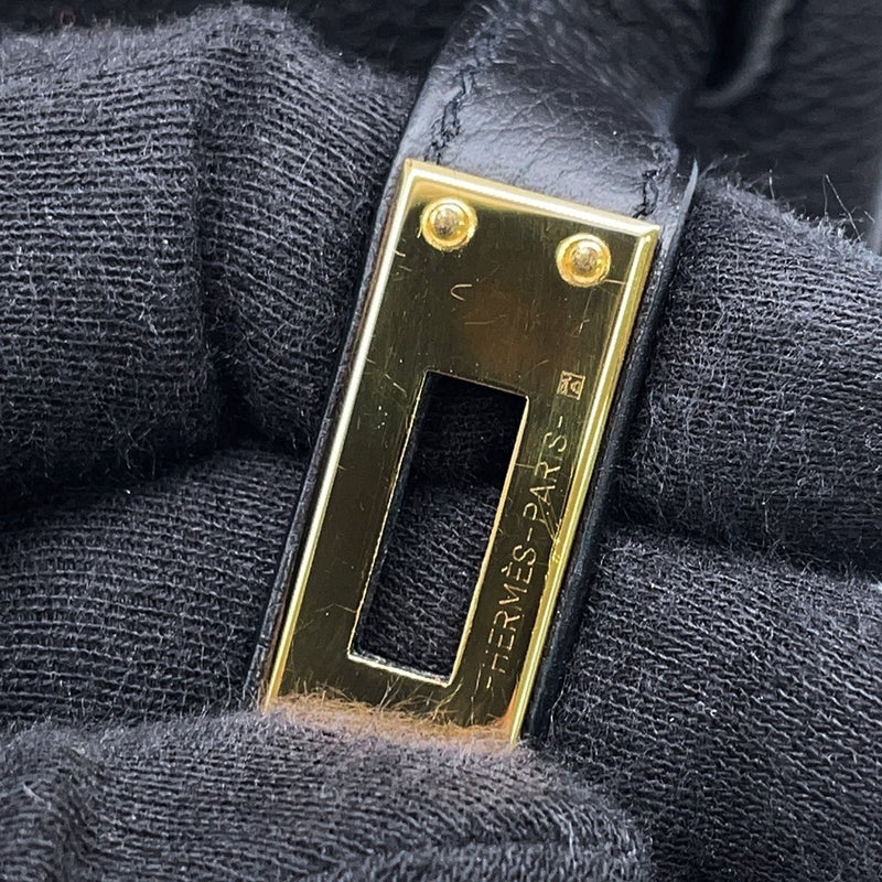 エルメス ハンドバッグ ケリー25 内縫い ブラック/ゴールド金具 トゴ Z刻印 ２wayショルダー 黒