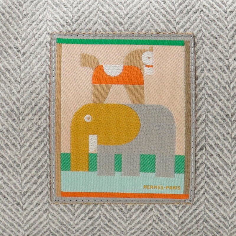 エルメスハンドバッグ ブリッド・ア・ブラック アニモー・ブロックGM グラニット/シルバー金具 トワル・シェヴロン HERMES ポーチ