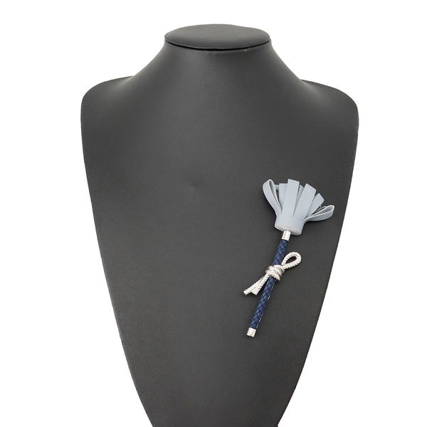 エルメス ブローチ フルール ブルーリン/ブルーネイビー/シルバー金具 スイフト HERMES アクセサリー