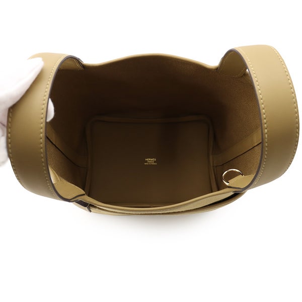 エルメス ハンドバッグ ピコタンロックPM カーゴ デュンヌ/シャンパンゴールド金具 トワルゴエラン/スイフト G刻印 HERMES