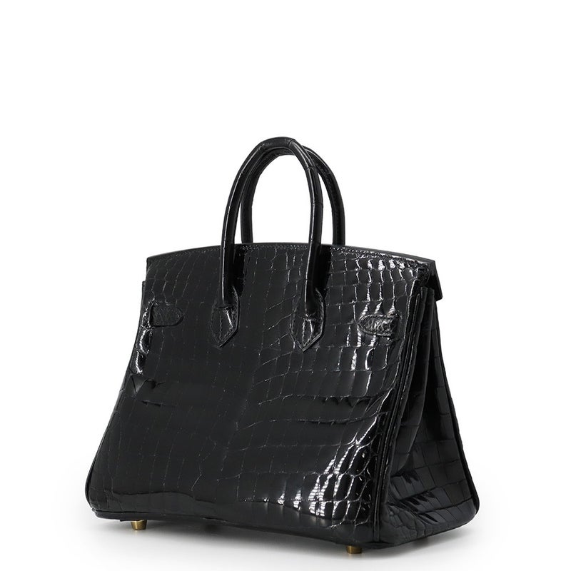 エルメス バーキン25 ブラック/ゴールド金具  ニロティカスシャイン Z刻印 HERMES Birkin ハンドバッグ 黒
