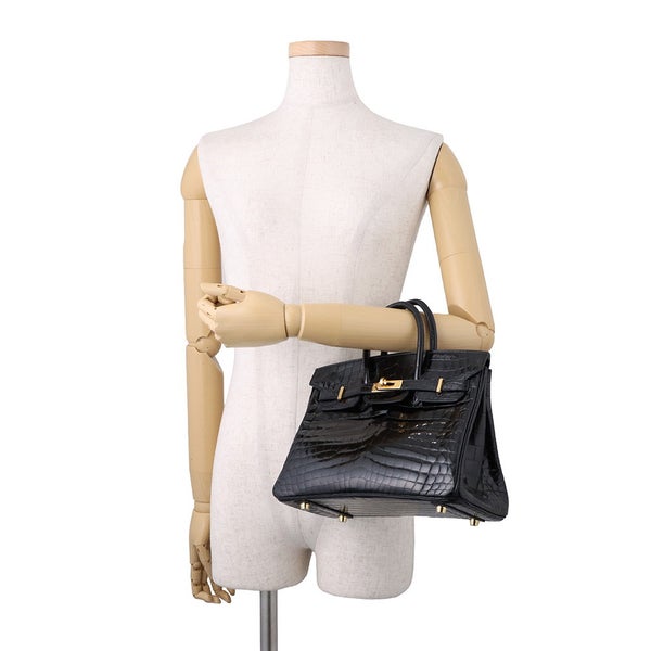 エルメス バーキン25 ブラック/ゴールド金具  ニロティカスシャイン Z刻印 HERMES Birkin ハンドバッグ 黒