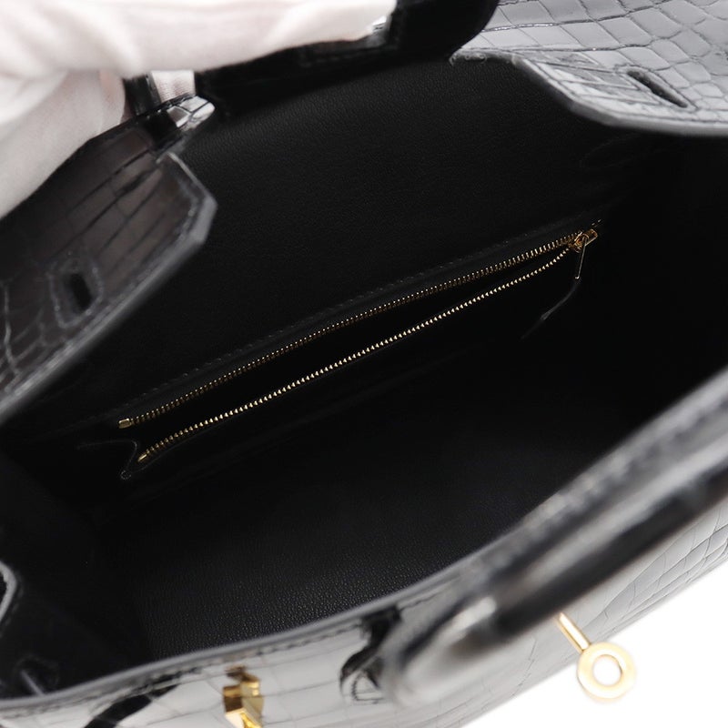 エルメス バーキン25 ブラック/ゴールド金具  ニロティカスシャイン Z刻印 HERMES Birkin ハンドバッグ 黒