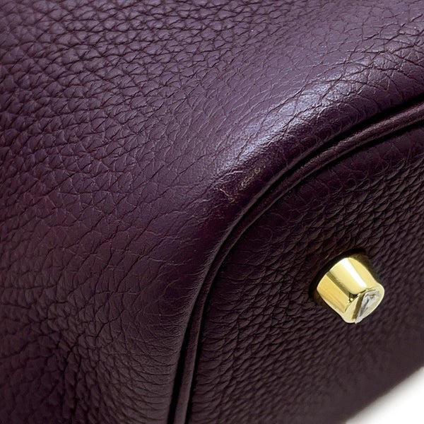 エルメス ハンドバッグ ピコタンロックMM カシス/ゴールド金具 トリヨンクレマンス D刻印 HERMES トートバッグ