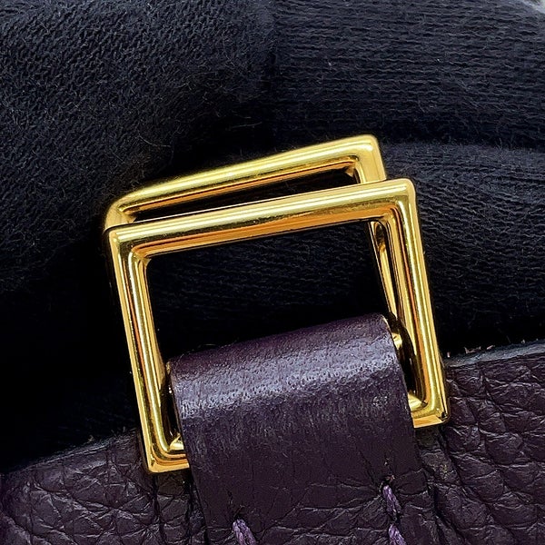 エルメス ハンドバッグ ピコタンロックMM カシス/ゴールド金具 トリヨンクレマンス D刻印 HERMES トートバッグ