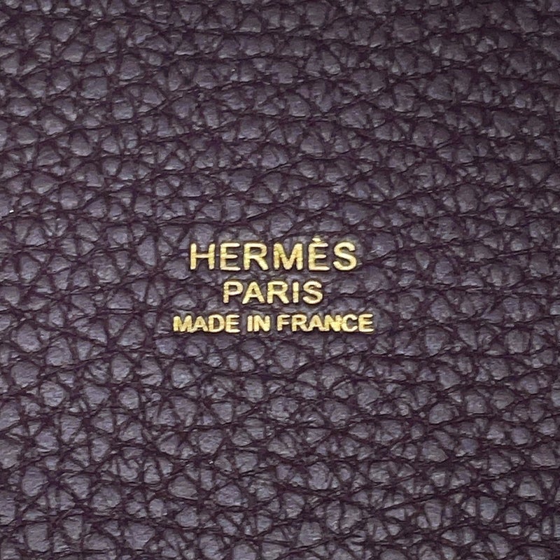 エルメス ハンドバッグ ピコタンロックMM カシス/ゴールド金具 トリヨンクレマンス D刻印 HERMES トートバッグ