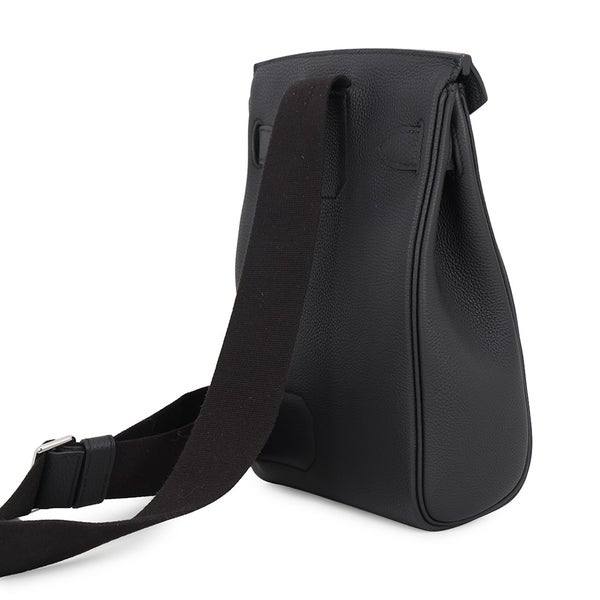 エルメス ボディバッグ ケリー アッカドPM ブラック/シルバー金具 トゴ W刻印 HERMES メンズ