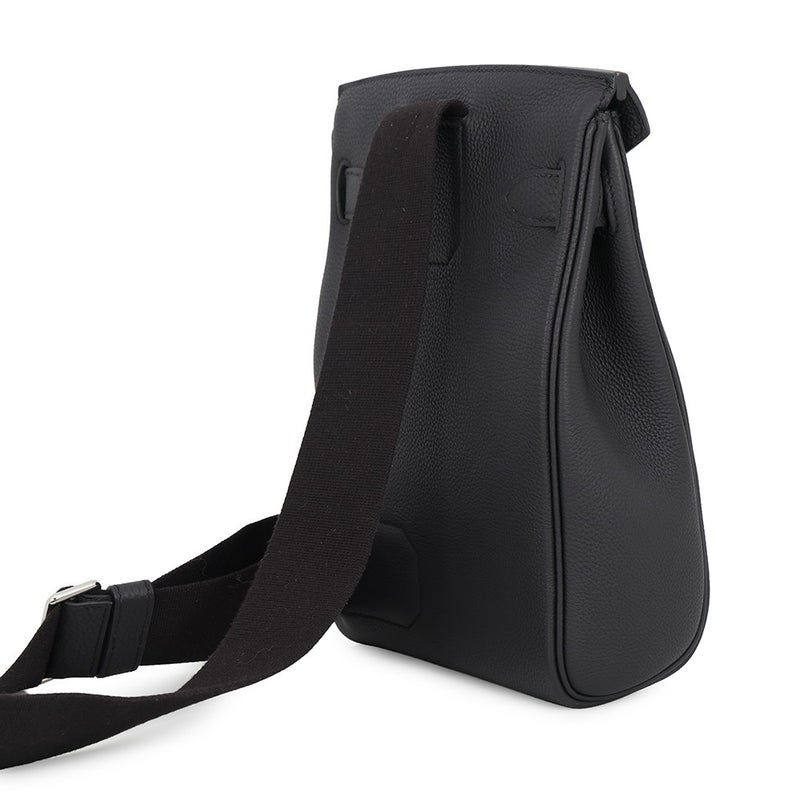 エルメス ボディバッグ ケリー アッカドPM ブラック/シルバー金具 トゴ W刻印 HERMES メンズ