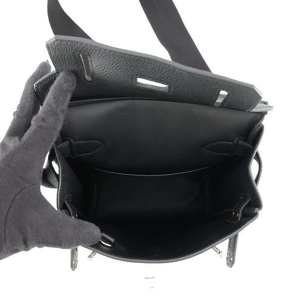 エルメス ボディバッグ ケリー アッカドPM ブラック/シルバー金具 トゴ W刻印 HERMES メンズ