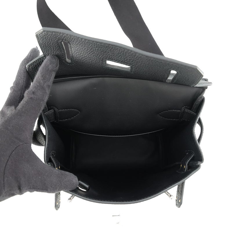 エルメス ボディバッグ ケリー アッカドPM ブラック/シルバー金具 トゴ W刻印 HERMES メンズ