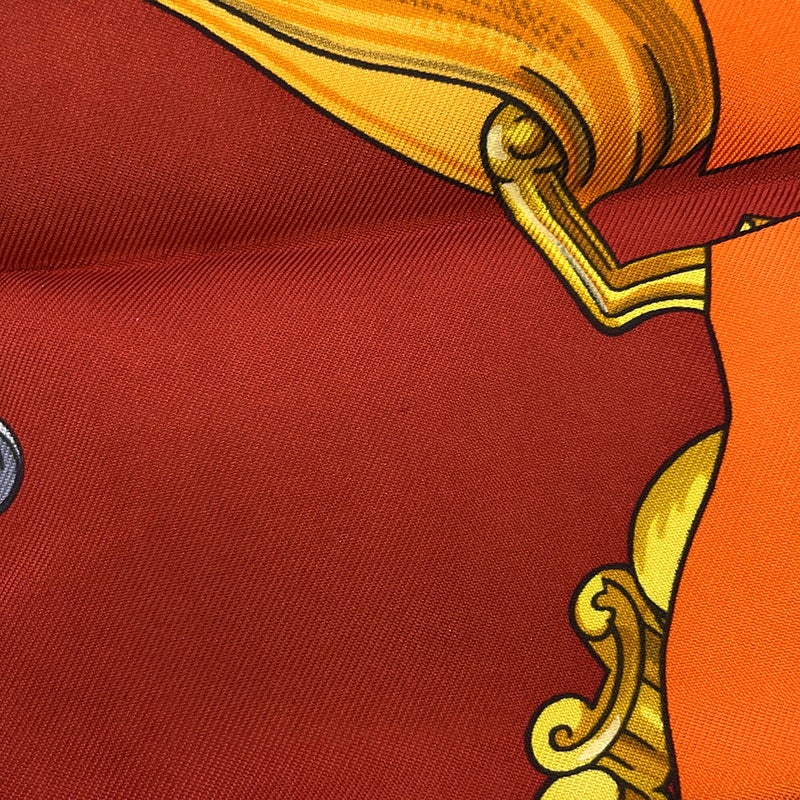 エルメス トートバッグ シルキーポップ ブラウン/マルチカラー/シルバー金具 ブッフルスキッパー/シルク HERMES