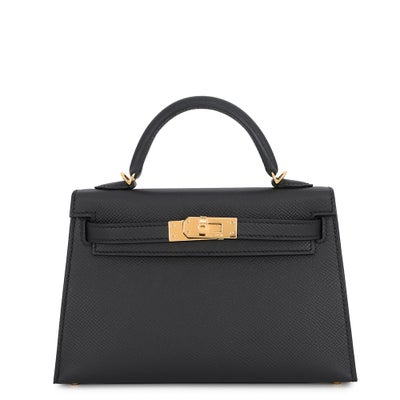 Hermès Mini Kelly Black Epsom Gold