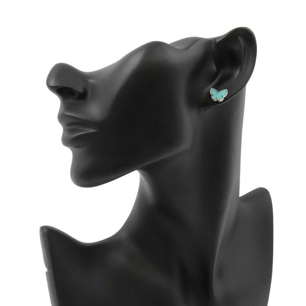 ヴァンクリーフ&アーペル ピアス スウィート パピヨン ピアス ターコイズ K18WGホワイトゴールド VCARN5JN00