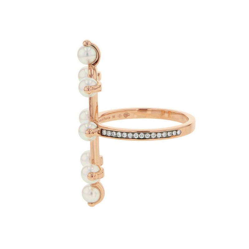 エルメス リング エルメス・シャンドラ MM ダイヤモンド パール 8P K18PGピンクゴールド サイズ56 HERMES 指輪