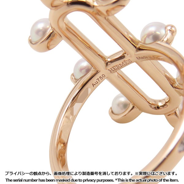 エルメス リング エルメス・シャンドラ MM ダイヤモンド パール 8P K18PGピンクゴールド サイズ56 HERMES 指輪