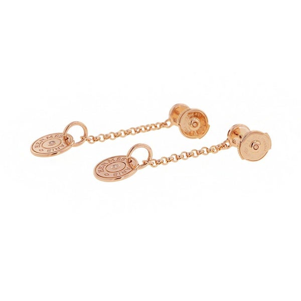 エルメス ピアス ガンバード クルー・ド・セル ピアス Ex-Libris Clou de Selle ダイヤモンド 0.04ct K18PGピンクゴールド HERMES