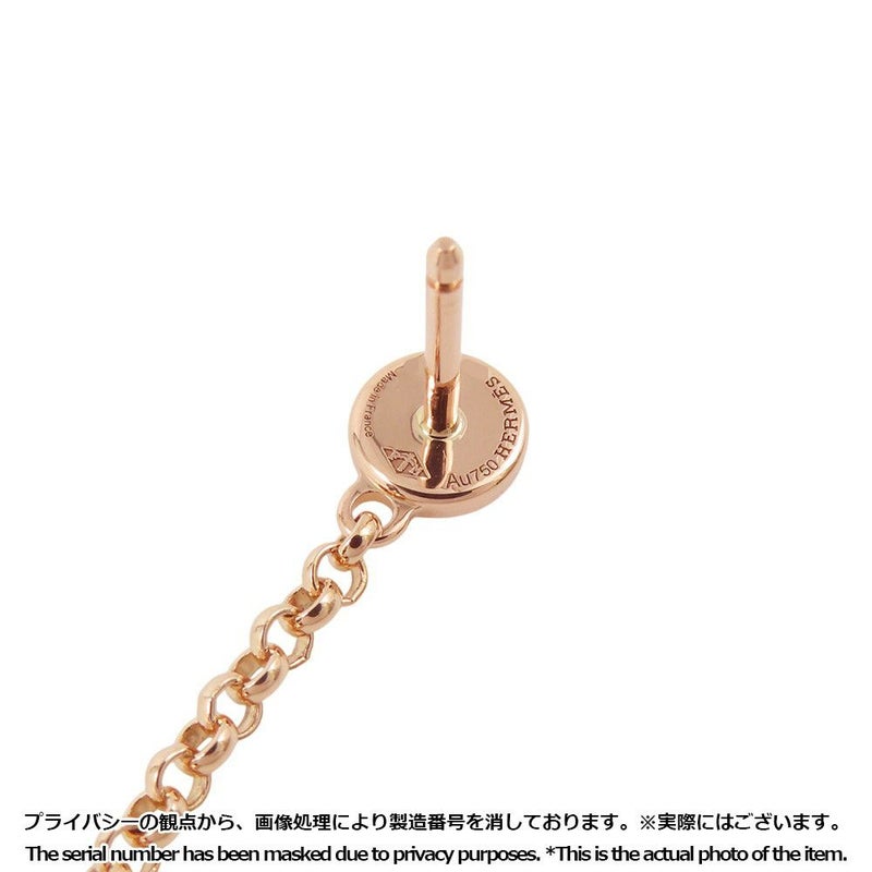 エルメス ピアス ガンバード クルー・ド・セル ピアス Ex-Libris Clou de Selle ダイヤモンド 0.04ct K18PGピンクゴールド HERMES