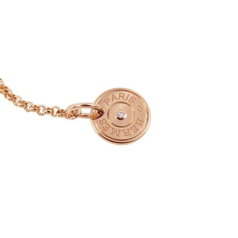 エルメス ピアス ガンバード クルー・ド・セル ピアス Ex-Libris Clou de Selle ダイヤモンド 0.04ct K18PGピンクゴールド HERMES