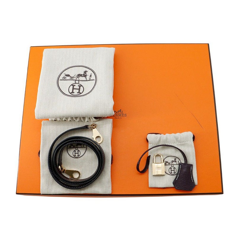 エルメス ハンドバッグ ケリー25 外縫い レザン/ブルーパオン/シャンパンゴールド金具 シェーブルコロマンデル D刻印 SPO