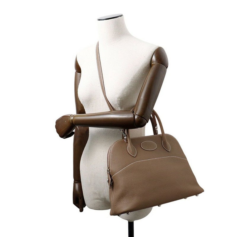 エルメス ハンドバッグ ボリード31 エトゥープ/シルバー金具 トリヨンクレマンス A刻印 2wayショルダー