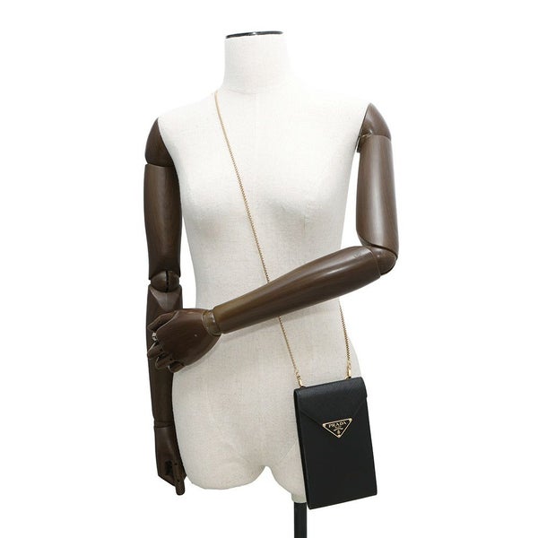 プラダ ハンドバッグ フォンポーチ サフィアーノレザー 1BP050 PRADA 黒 2way