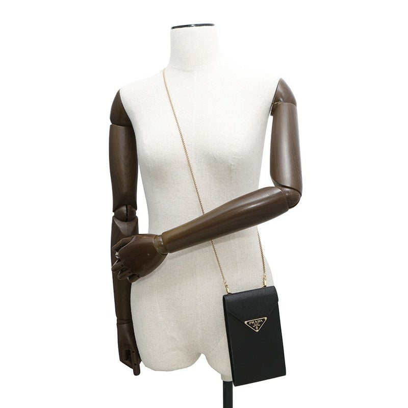 プラダ ハンドバッグ フォンポーチ サフィアーノレザー 1BP050 PRADA 黒 2way