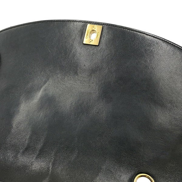シャネル チェーンショルダーバッグ マトラッセ25 ココマーク シングルチェーン シングルフラップ A01165 CHANEL 黒