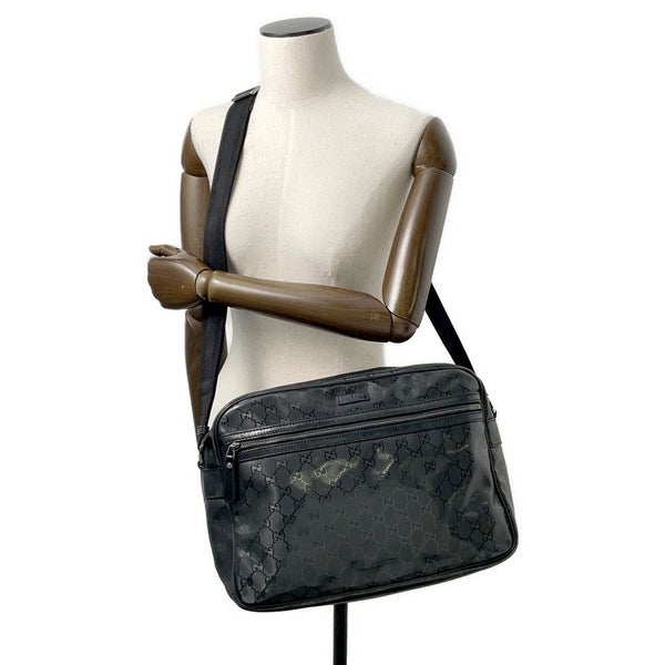 グッチ ショルダーバッグ GGスプリーム PVC 211107 GUCCI バッグ 黒