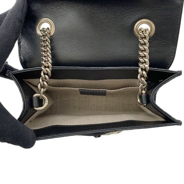 グッチ チェーンショルダーバッグ マイクログッチシマ ホースビット レザー 449636 GUCCI 黒 アウトレット品
