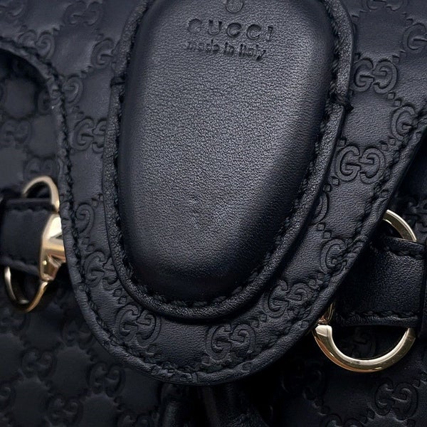 グッチ チェーンショルダーバッグ マイクログッチシマ ホースビット レザー 449636 GUCCI 黒 アウトレット品