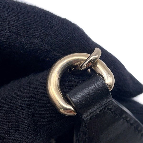 グッチ チェーンショルダーバッグ マイクログッチシマ ホースビット レザー 449636 GUCCI 黒 アウトレット品