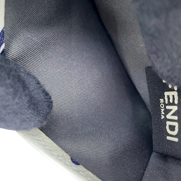 フェンディ 三つ折り財布 FILAコラボ フェンディマニア マイクロ ウォレット 8M0395 FENDI コンパクトウォレット 白