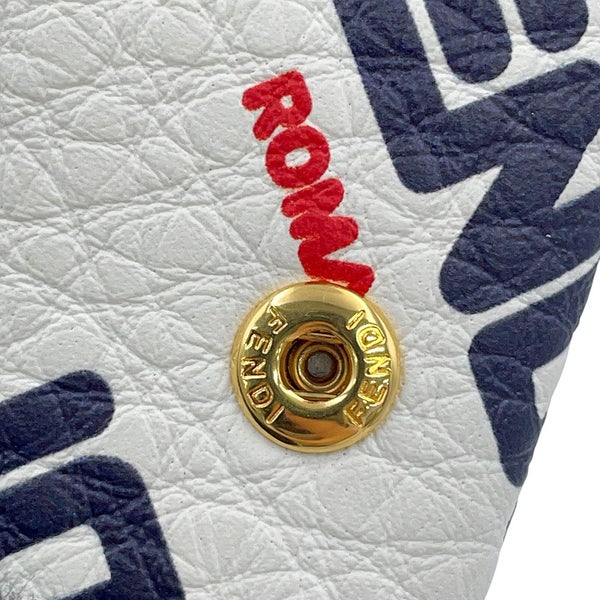 フェンディ 三つ折り財布 FILAコラボ フェンディマニア マイクロ ウォレット 8M0395 FENDI コンパクトウォレット 白