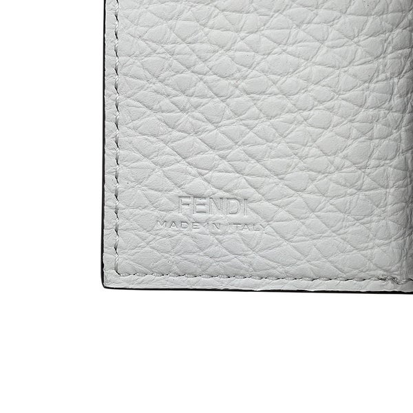フェンディ 三つ折り財布 FILAコラボ フェンディマニア マイクロ ウォレット 8M0395 FENDI コンパクトウォレット 白