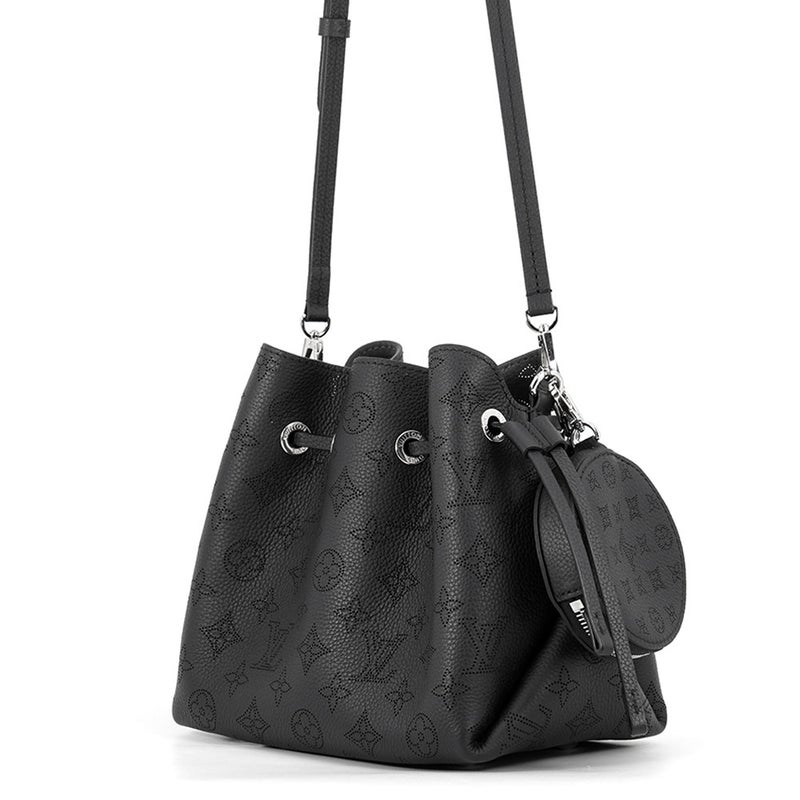 ルイヴィトン ハンドバッグ モノグラム・マヒナ ベラ M57070 LOUIS VUITTON 2wayショルダーバッグ 巾着バッグ 黒 ブラック