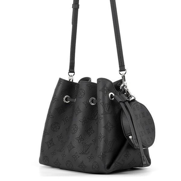 ルイヴィトン ハンドバッグ モノグラム・マヒナ ベラ M57070 LOUIS VUITTON 2wayショルダーバッグ 巾着バッグ 黒 ブラック