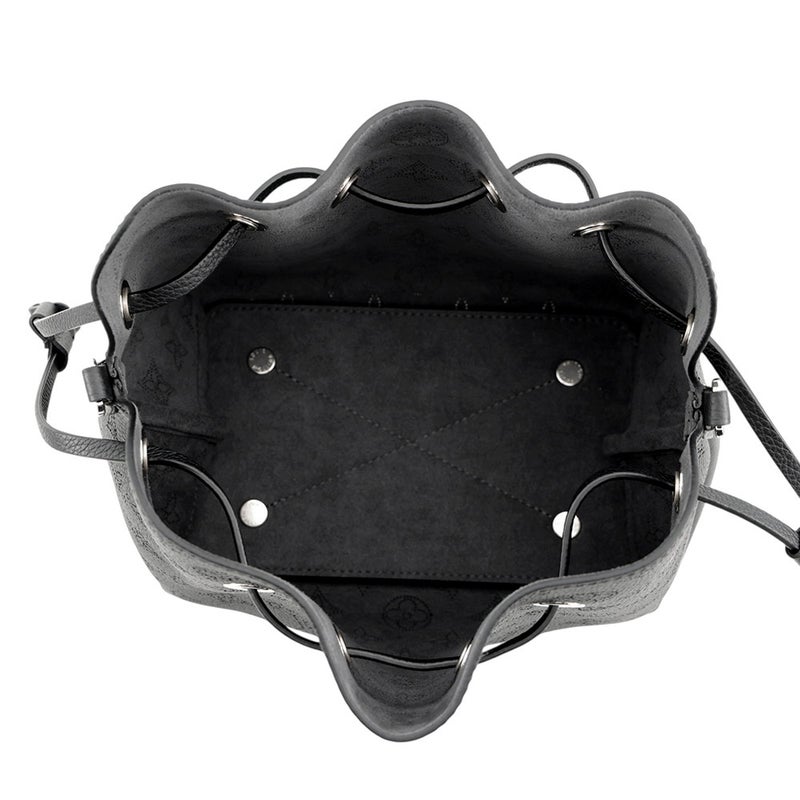 ルイヴィトン ハンドバッグ モノグラム・マヒナ ベラ M57070 LOUIS VUITTON 2wayショルダーバッグ 巾着バッグ 黒 ブラック