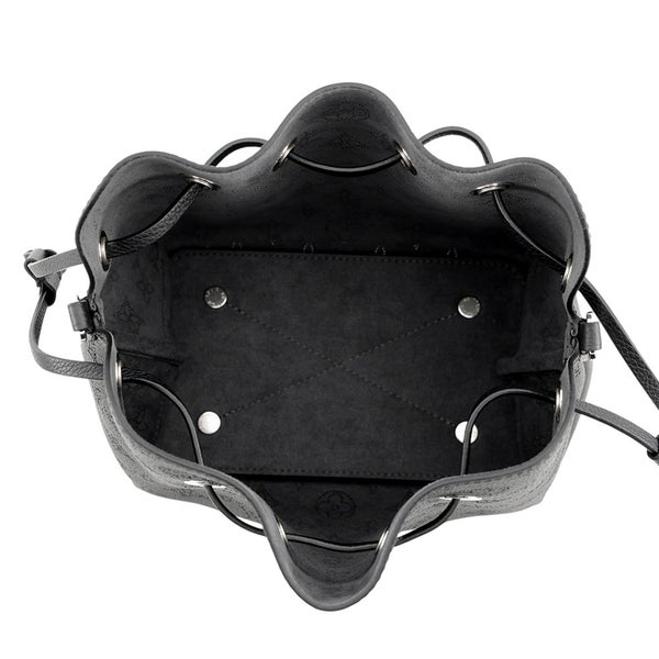 ルイヴィトン ハンドバッグ モノグラム・マヒナ ベラ M57070 LOUIS VUITTON 2wayショルダーバッグ 巾着バッグ 黒 ブラック