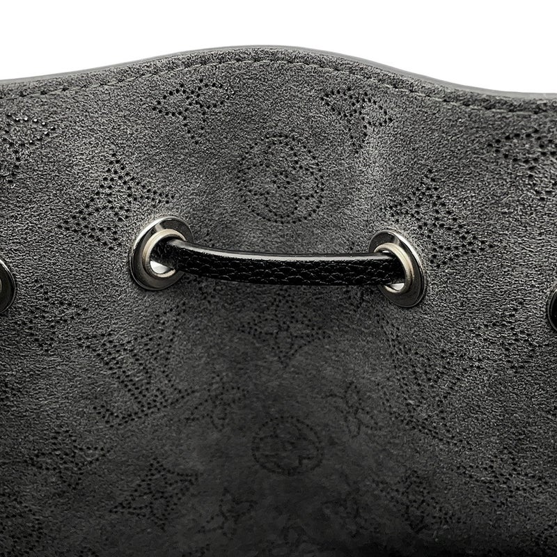 ルイヴィトン ハンドバッグ モノグラム・マヒナ ベラ M57070 LOUIS VUITTON 2wayショルダーバッグ 巾着バッグ 黒 ブラック