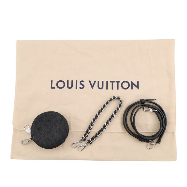 ルイヴィトン ハンドバッグ モノグラム・マヒナ ベラ M57070 LOUIS VUITTON 2wayショルダーバッグ 巾着バッグ 黒 ブラック