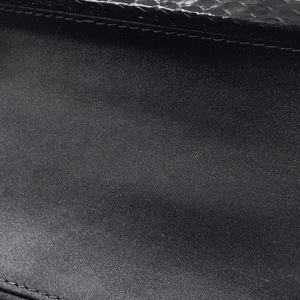 ボッテガヴェネタ クラッチバッグ イントレチャート ノット サテン/パイソン BOTTEGA VENETA 黒