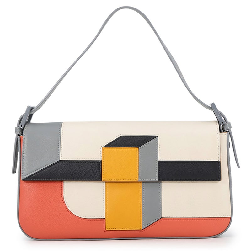 フェンディ ハンドバッグ カラーブロック バケットバッグ レザー 8BR600 FENDI ２wayショルダー