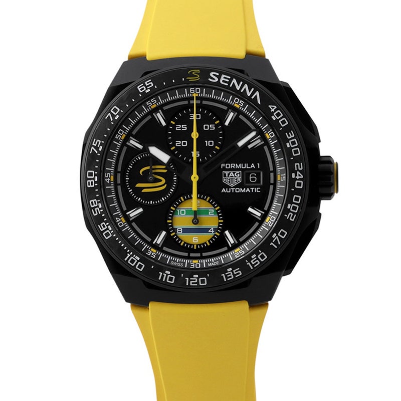 タグホイヤー フォーミュラ1 クロノグラフ×セナ CBZ2081.FT8092 TAG Heuer 腕時計 黒文字盤
