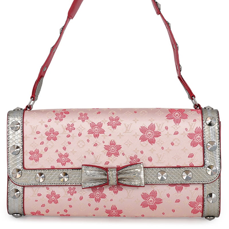 ルイヴィトン ショルダーバッグ モノグラム・チェリーブロッサム/サテン/パイソン LV×TM アマレーヌ M92586 村上隆 コラボ