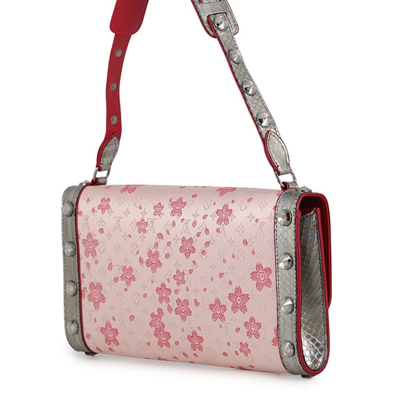 ルイヴィトン ショルダーバッグ モノグラム・チェリーブロッサム/サテン/パイソン LV×TM アマレーヌ M92586 村上隆 コラボ