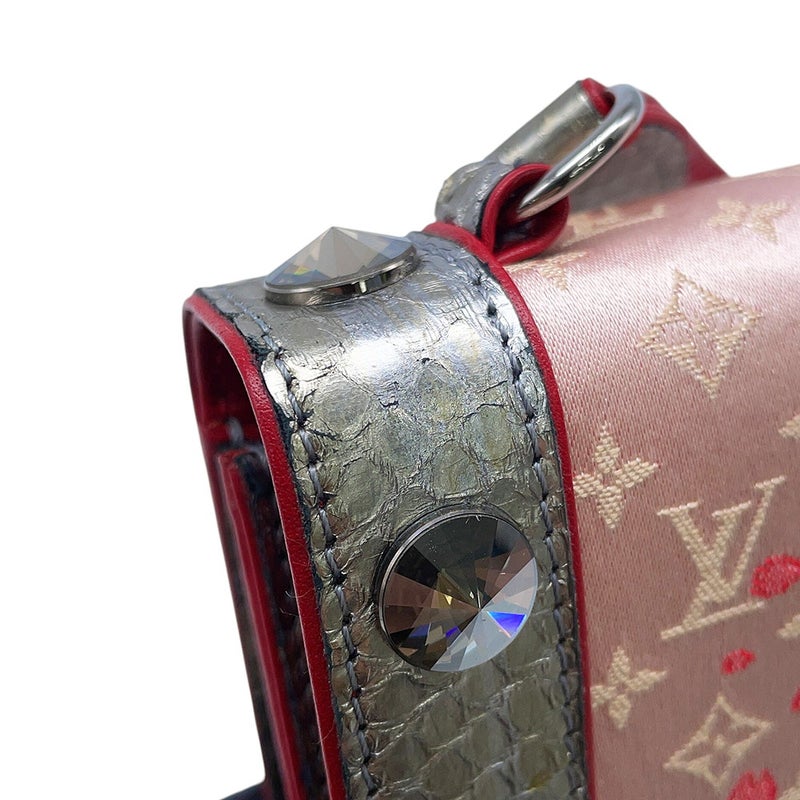 ルイヴィトン ショルダーバッグ モノグラム・チェリーブロッサム/サテン/パイソン LV×TM アマレーヌ M92586 村上隆 コラボ