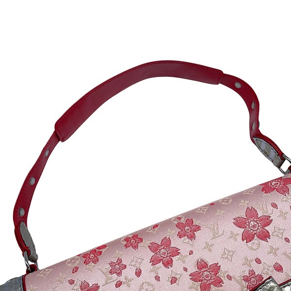 ルイヴィトン ショルダーバッグ モノグラム・チェリーブロッサム/サテン/パイソン LV×TM アマレーヌ M92586 村上隆 コラボ