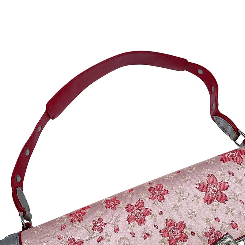 ルイヴィトン ショルダーバッグ モノグラム・チェリーブロッサム/サテン/パイソン LV×TM アマレーヌ M92586 村上隆 コラボ