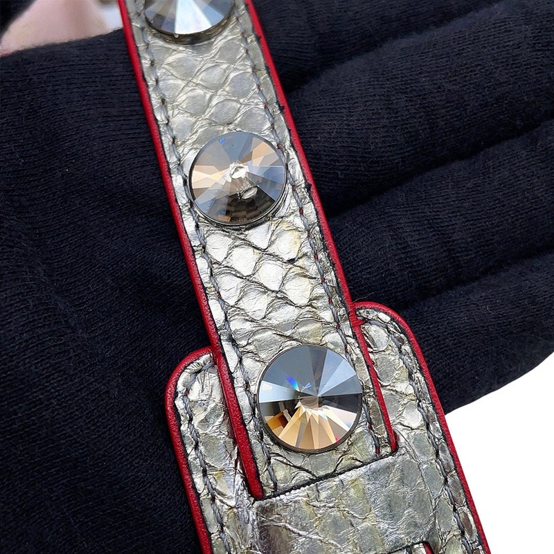ルイヴィトン ショルダーバッグ モノグラム・チェリーブロッサム/サテン/パイソン LV×TM アマレーヌ M92586 村上隆 コラボ
